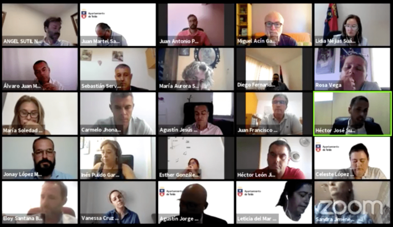 Captura de plantalla de la sesión telemática de julio pasado/TA.